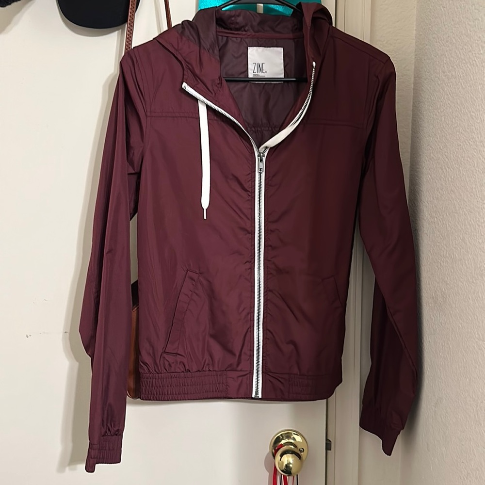 Maroon windbreaker